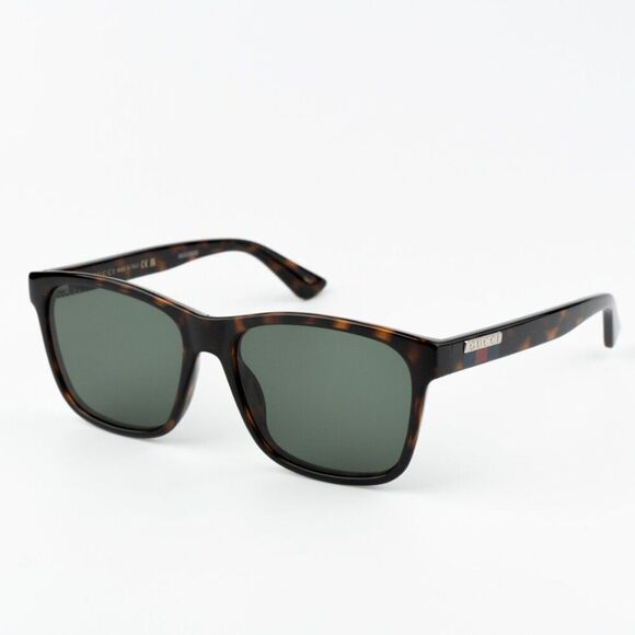 NEW Gucci GG0746S 003 Havana Green Rectangle Unisex Sunglasses main image 8